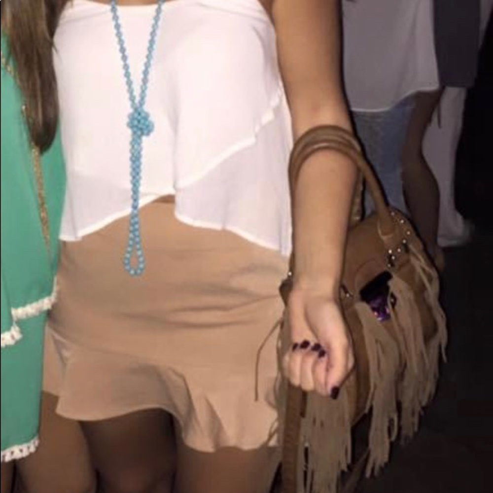 Tan Mini Skirt